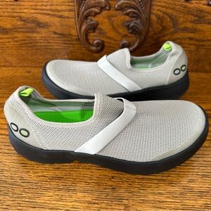 OOFOS Gray and Black Athletic Shoes
